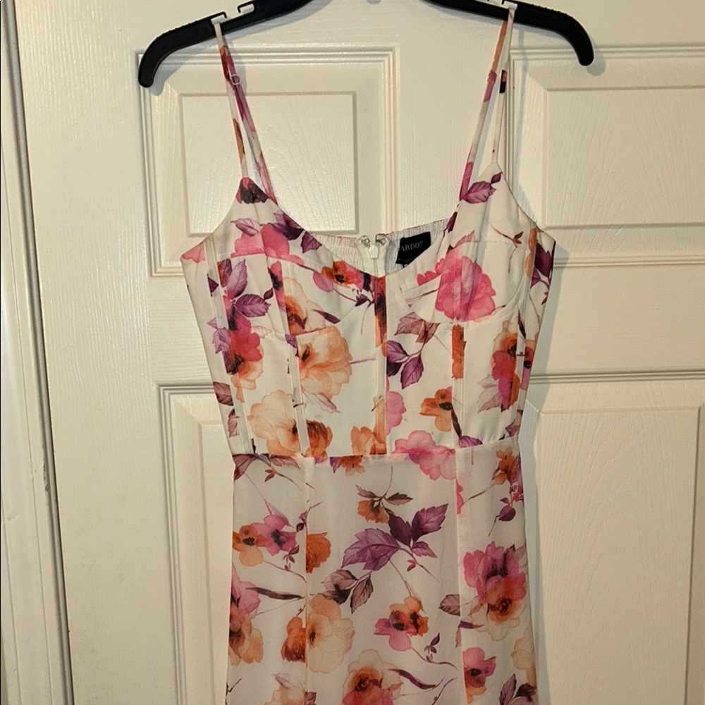 Floral Spaghetti Strap corset Dress